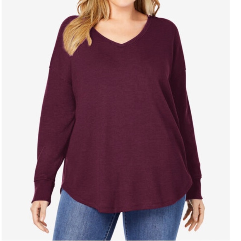 Thermal V-Neck Tee Woman Within
